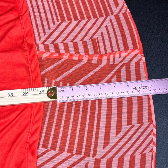 NWT Tommy Hilfiger Women's Coral Stripe Hi-Lo Faux Wrap Dress Tie Sleeve Size 8 - Picture 13 of 13